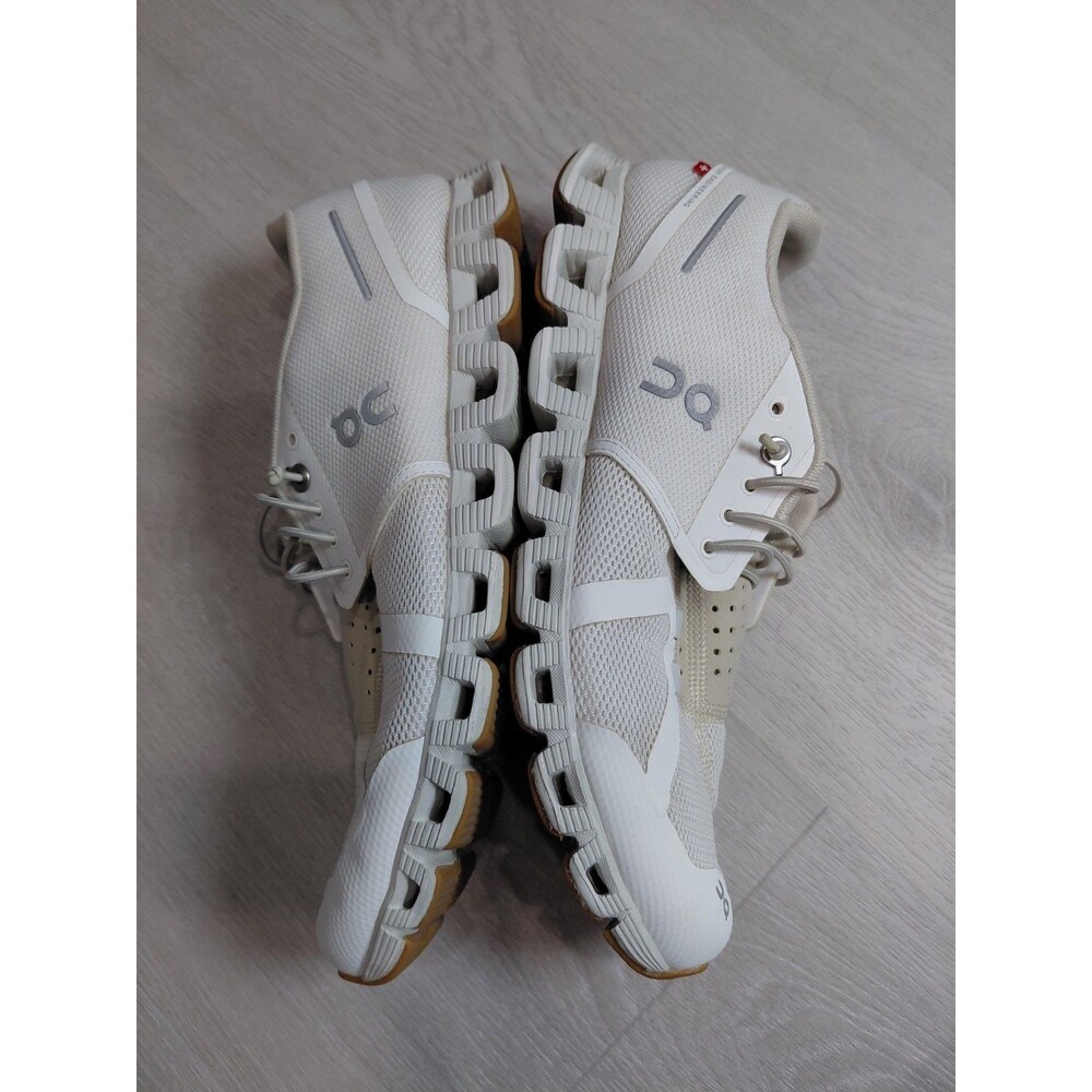 On Cloud Womens Cloud 5 Sand White Running Shoes Size 9.5 Mesh Low Top - Picture 10 of 13